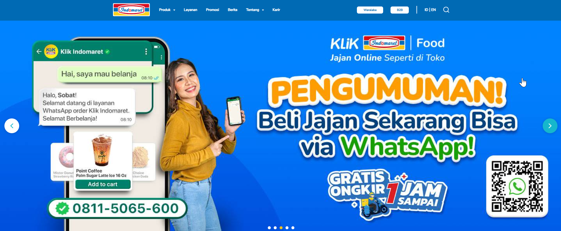 image of indomarket website