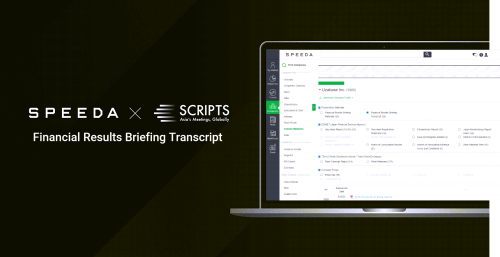 New Function: Financial Results Briefing Transcript launched in SPEEDA Platform